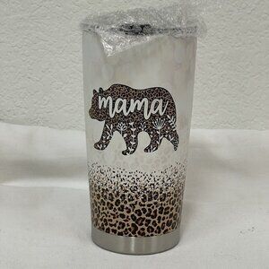 Macorner Gifts Mothers Day Gift Stainless Steel Tumbler 20 Oz Leopard Bear Mama